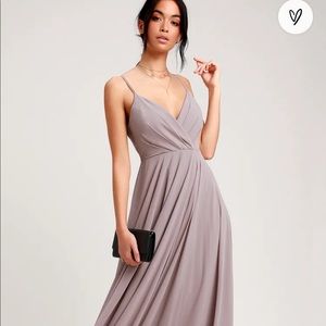 Lulu’s all about taupe maxi dress